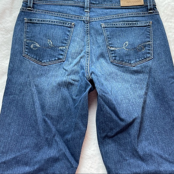Cambio Jeans dark blue jeans with rhinestone pattern on back pockets size 27 - Picture 10 of 14